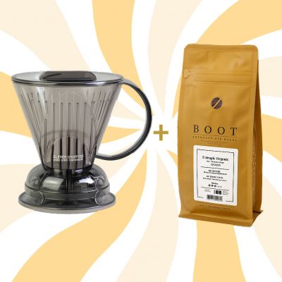 Clever Coffee Dripper 500ml + één pakje filterkoffie (250g) cadeau! + 100 filters*