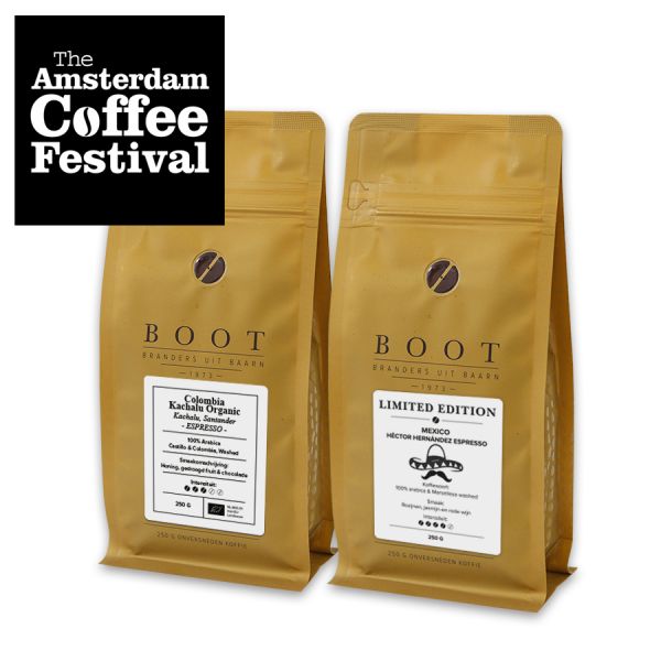 2-delig ACF Koffiepakket 250 grams verpakkingen - Espresso