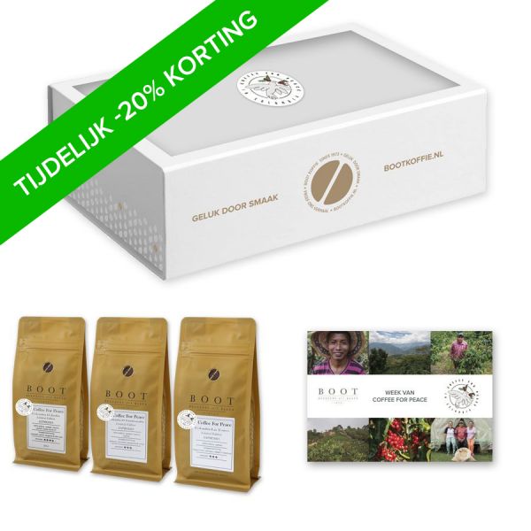Coffee for Peace Pakket - Finesse - 3-delig 250 grams Espresso