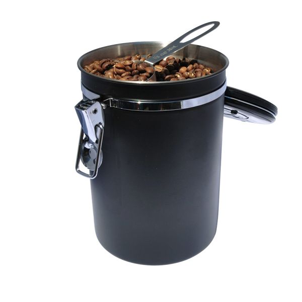 Luchtdicht Koffieblik Van Roestvrij Staal – 1100 Ml, Met Vacuümpomp, Voor Koffie, Thee En Noten