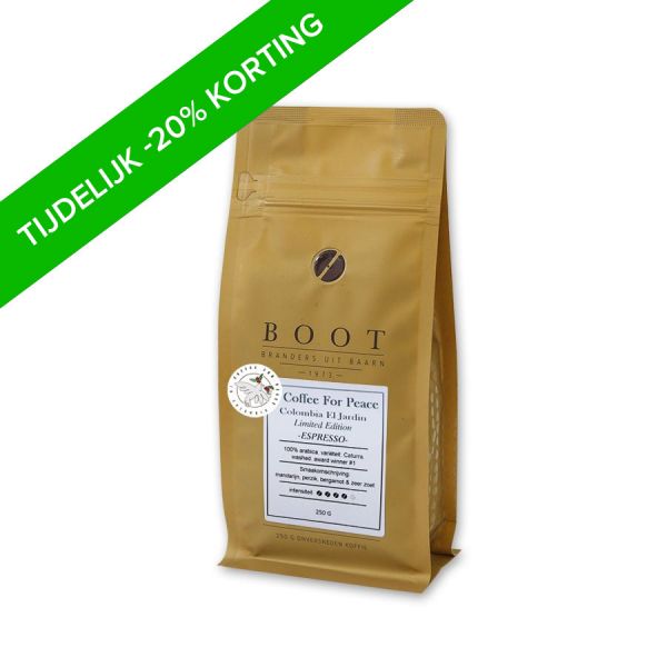 Coffee For Peace Colombia El Jardin Award #1 Espresso - Limited Edition
