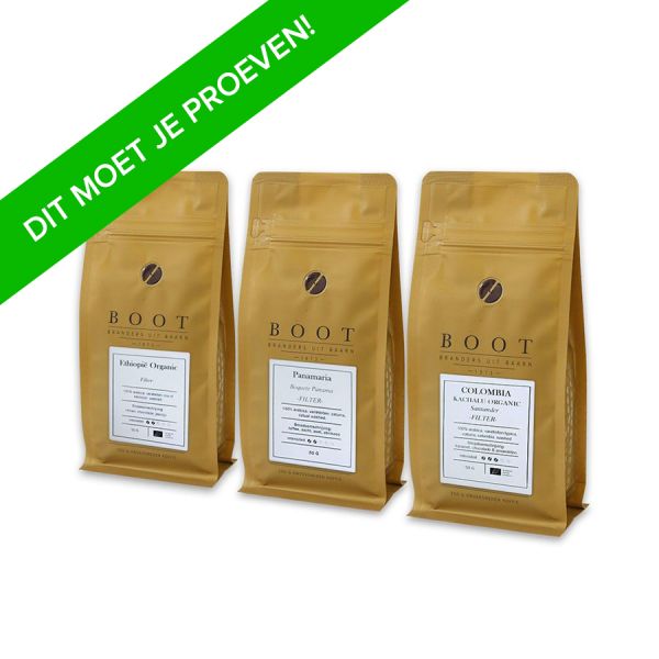 Boot Koffie Proefpakket Filter - 3 x 50 gram