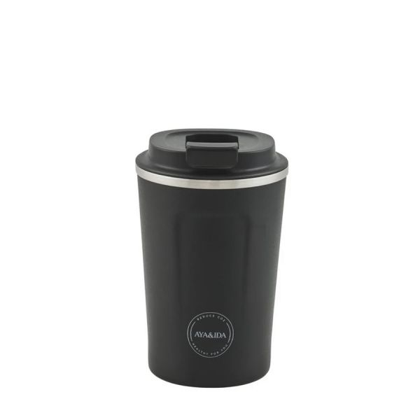Aya & Ida - CUP2GO beker - Matte Black - 380ml