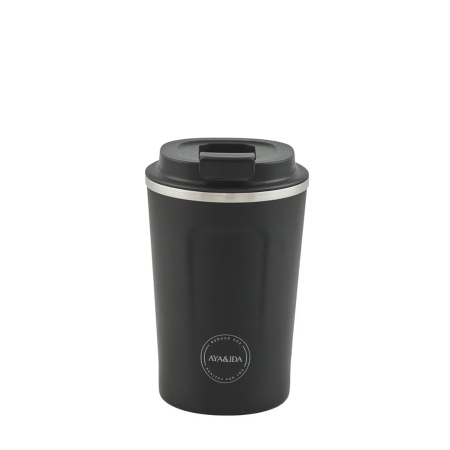 Aya & Ida - CUP2GO beker - Matte Black - 380ml