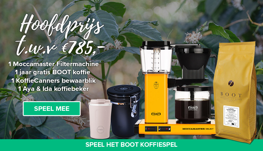 Win jij de hoofdprijs t.w.v. € 785,- ? Speel het BOOT Koffiespel !
